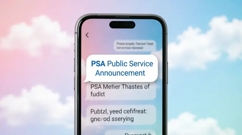 what psa mean in text