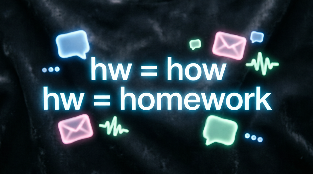 What Does “HW” Mean in Text?